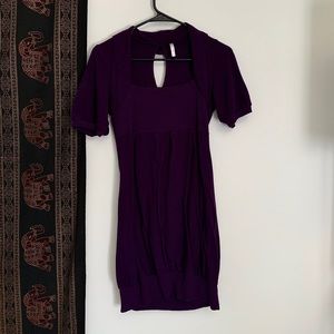 Purple knit dress